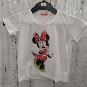 Girls T-Shirt - Red Polka Dot Minnie Mouse